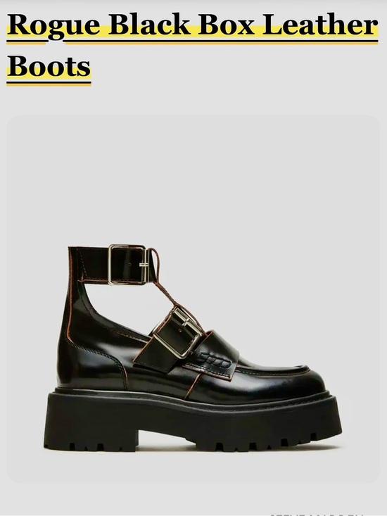 Steve Madden Shoes - Steve Madden Black Leather Cutout Buckle Platform Loafers